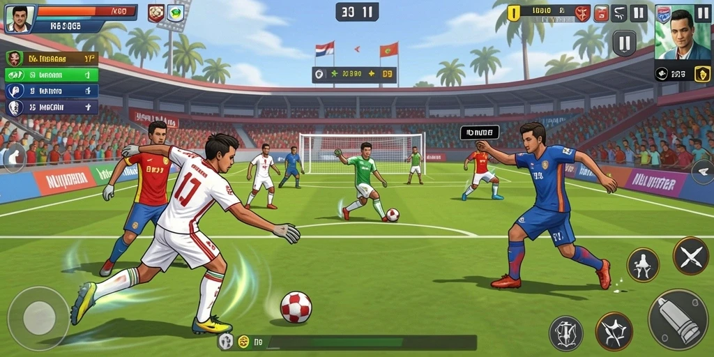 Tampilan awal permainan yang menarik dan menggugah semangat.