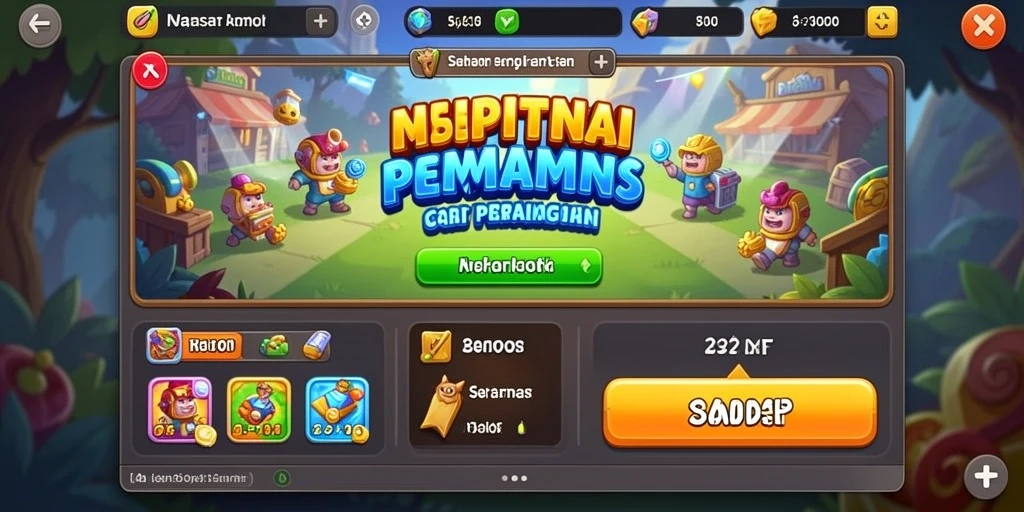 Tampilkan karakter utama dalam aksi yang menegangkan.