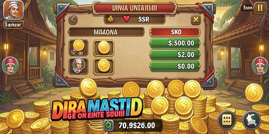 Tampilan menu utama AWANLUCK yang menarik dan intuitif.