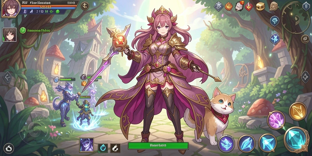Screenshot aplikasi menampilkan antarmuka permainan yang menarik.
