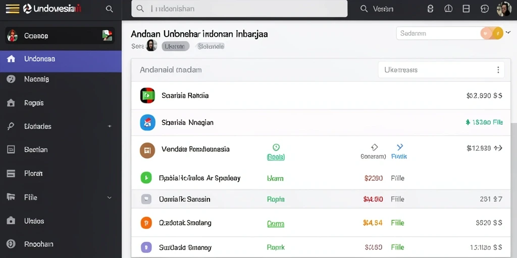 Tampilan menarik yang memudahkan navigasi aplikasi.